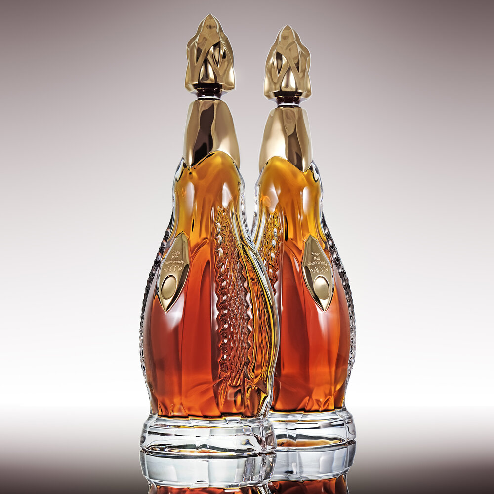 Luxury Whisky bottle for ACC, photographed — luxury and high-end design
