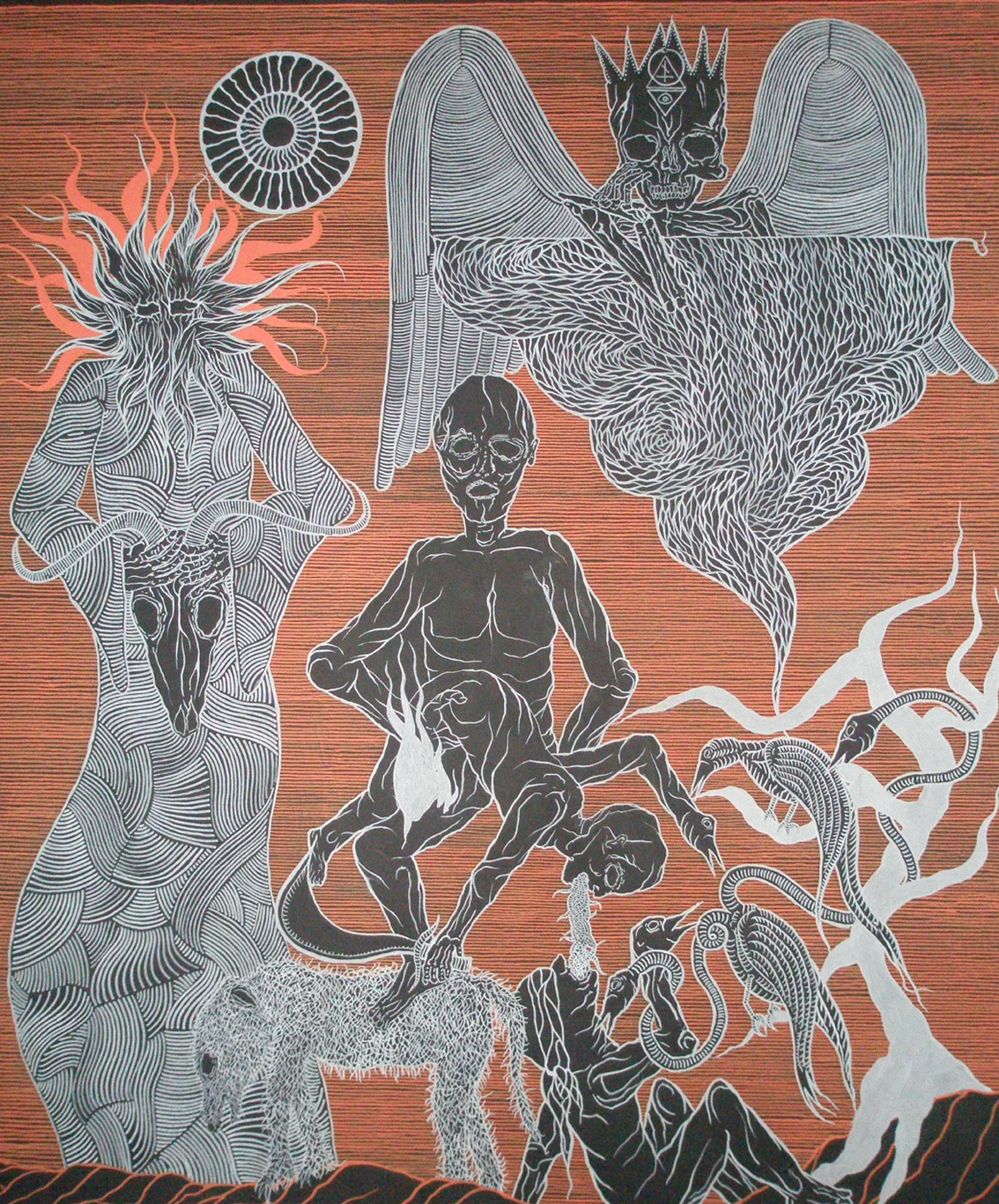 the watcher and the fire observes the exiled humanity.jpg