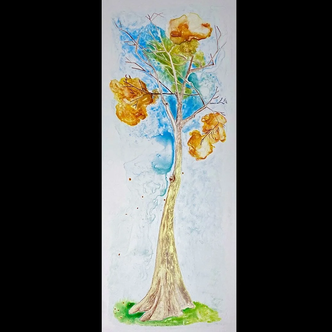 My first monotypes are on their way to Center for Contemporary Printmaking Monothon Auction 2021!  Introducing Gnarly Maple, GumArabic Monotype on Rives. 10.5x29.5&rdquo;. Visit the CCP website and check out the amazing printmaking artists in this ye