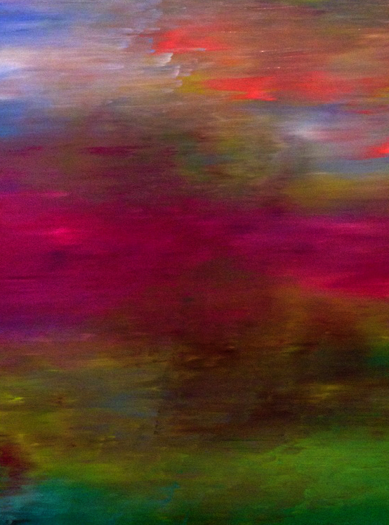 August 40" x 30" Oil on Canvas This ethereal and trans-mutative piece was composed in the acme of summer’s twilight. The air tingles with a heated and sultry magic; and as the thick air slowly descends into golden autumn, the boundaries of the world blur as the painting transforms light into dark, and day into night. Summer’s dawn is transcended and autumn’s fiery palette is embraced; a peaceful surrender to bearing witness to nature’s cyclical wisdom.