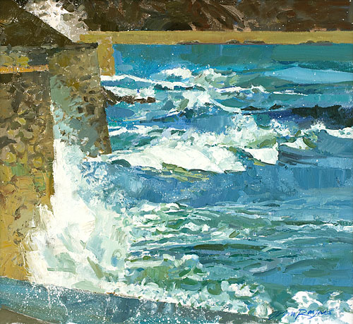 Waves against Sea Walls, Falmouth