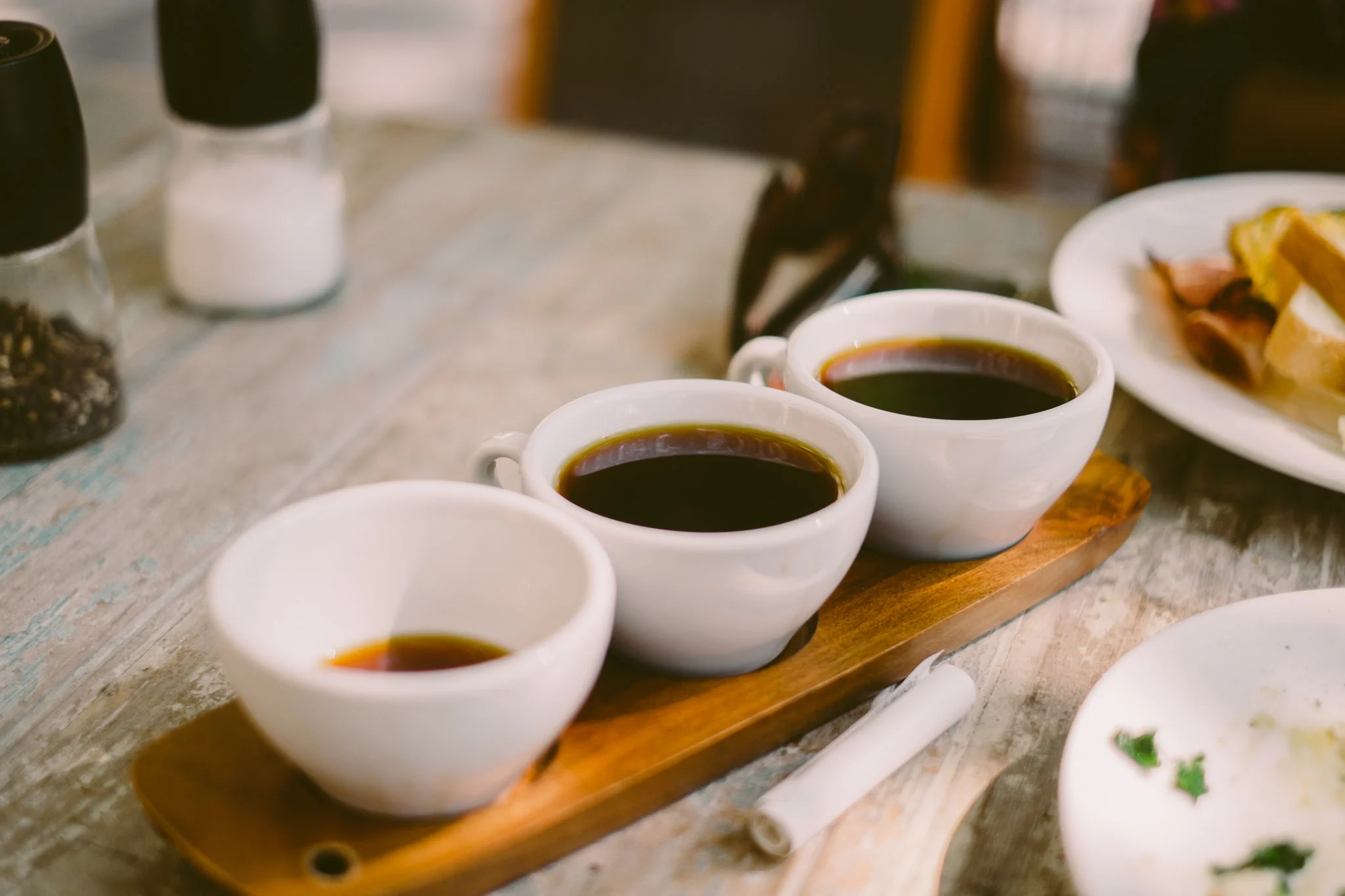 Coffee flight from Můj šálek kávy in Prague. Go there for breakfast next time you're in town.