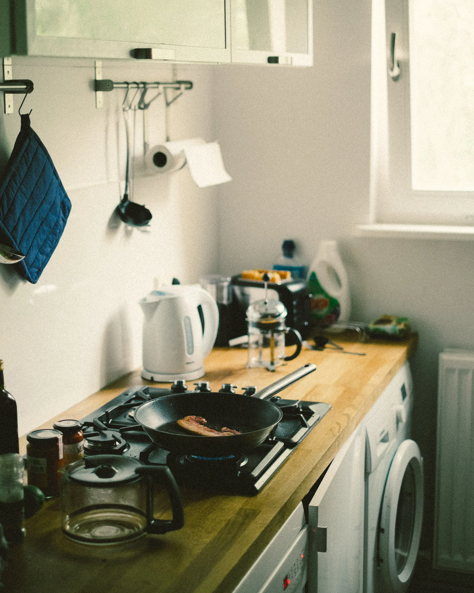 Cooking breakfast or somethin'