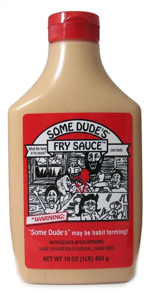 This is what i’ve been waiting for! 
fuckyeahcondiments:
sparklingninjaaaa alerted us to Some Dude’s Fry Sauce - according to wikipedia it’s a speciality of Utah, made from ketchup and mayo - similar to a rose marie/cocktail sauce. Proving on…