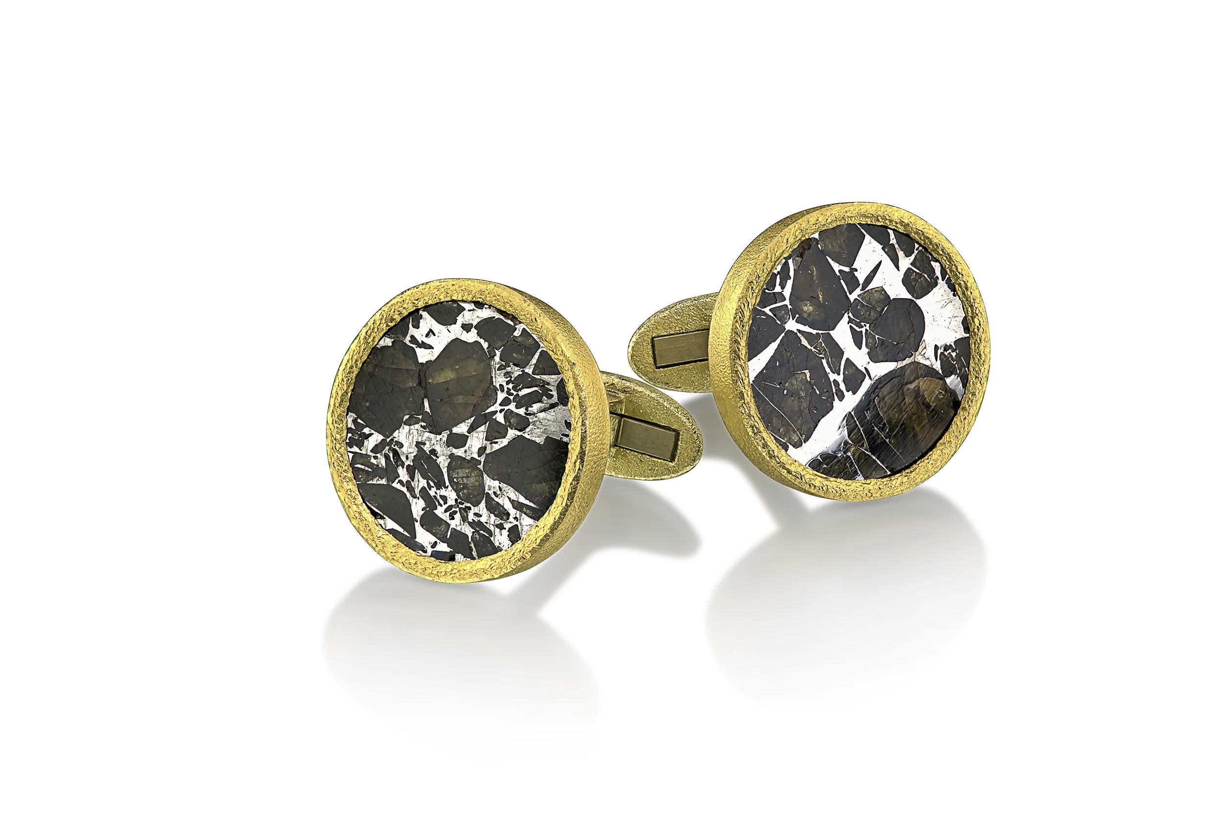 Meteorite Cuff Links