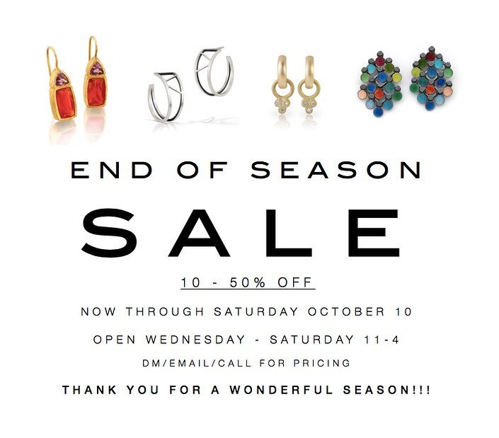 Our end of season sale has begun. Everything in the shop is at least 10% off. If you had your eye on something, now is the time to make it yours.

@devtadoolan 
@emilyshafferstudio
@rebeccamyersdesign 
#barbaraseidenath