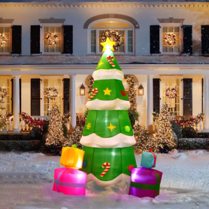 8' Snowy Everygreen Holiday Inflatable 02.png