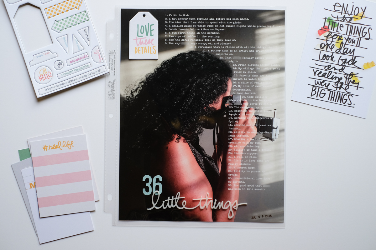 Ali Edwards Little Things Story Theme | Layout by Azzari Jarrett