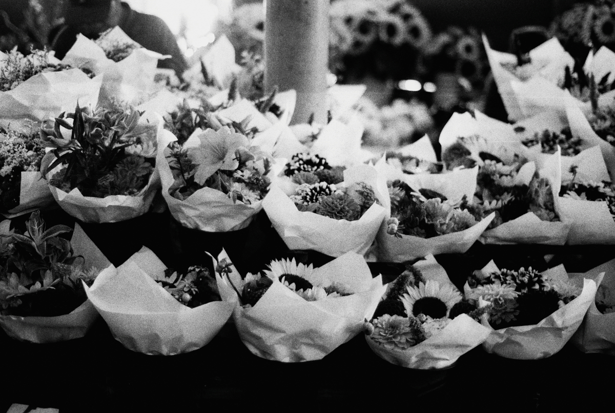 Seattle Pike Place Market | Black and White Film Photography by Azzari Jarrett