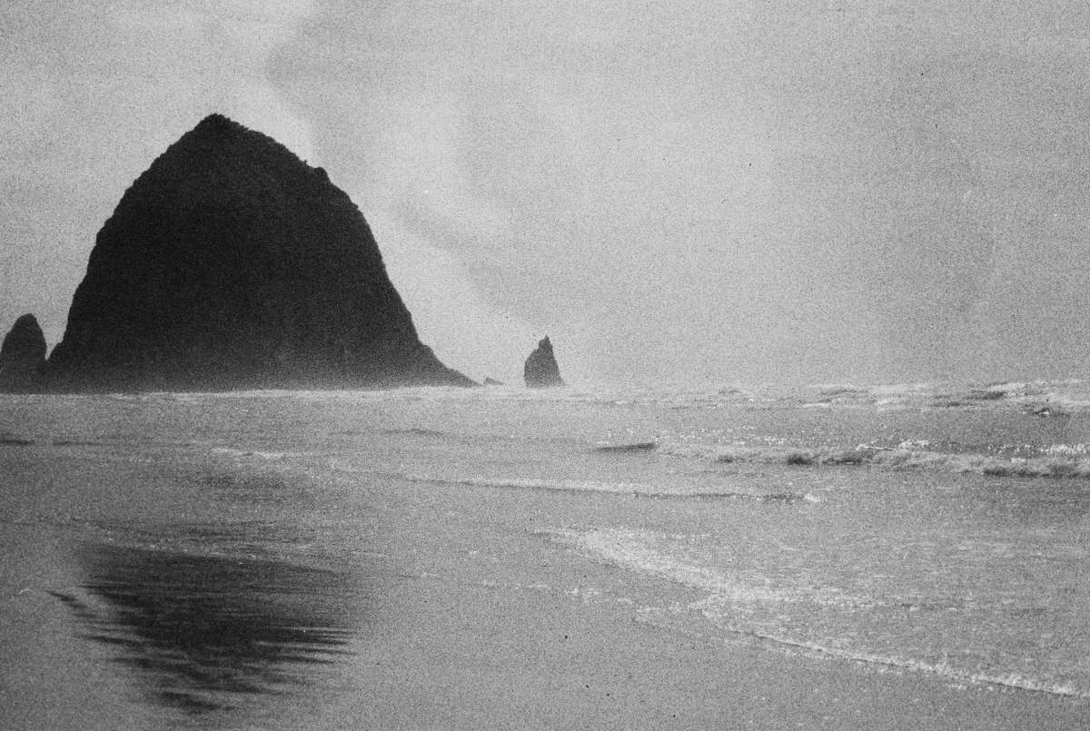 Cannon Beach, Oregon Coast | Black and White Film Photography by Azzari Jarrett