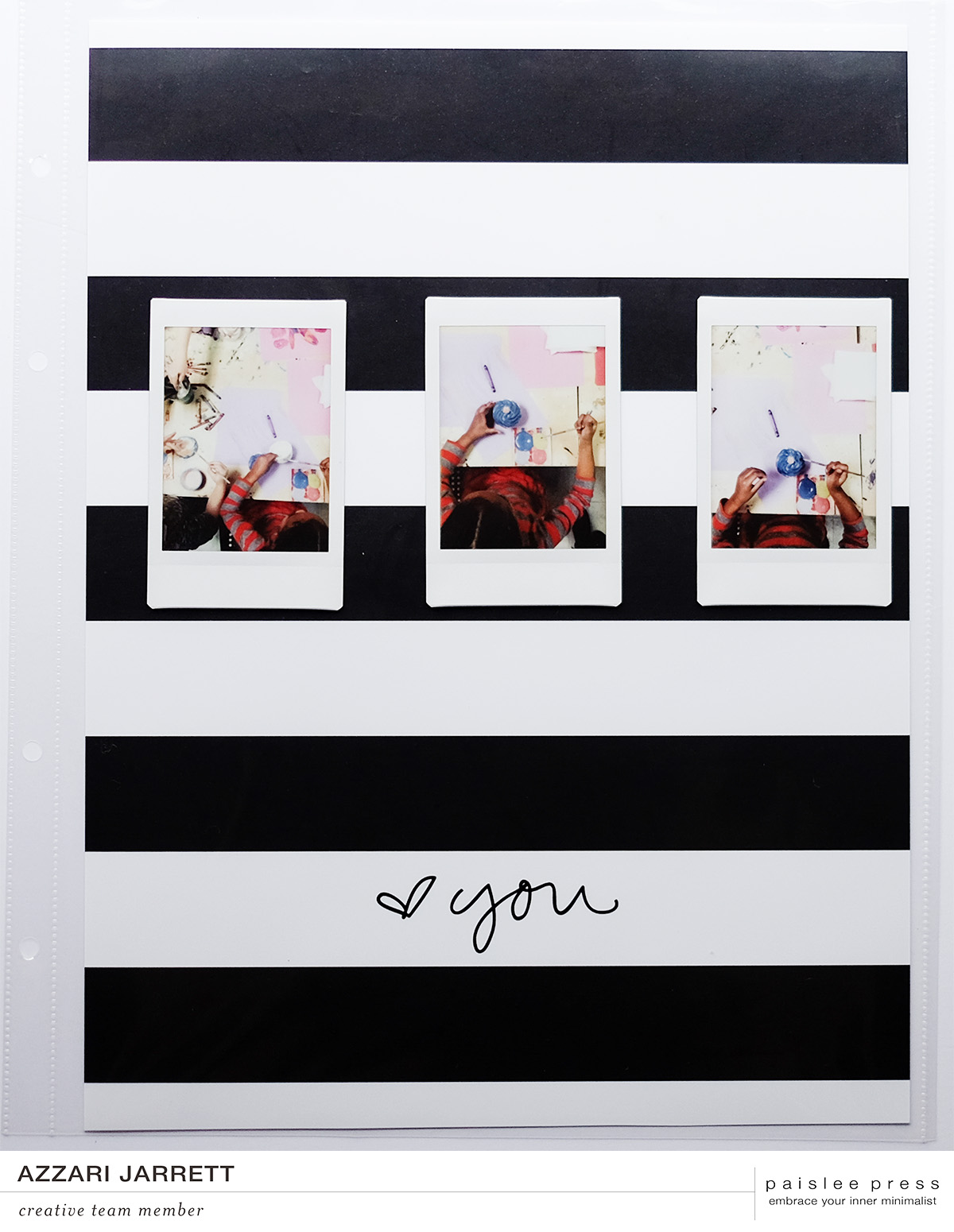 January 2016 Project Life Layout 9x12 | Azzari Jarrett