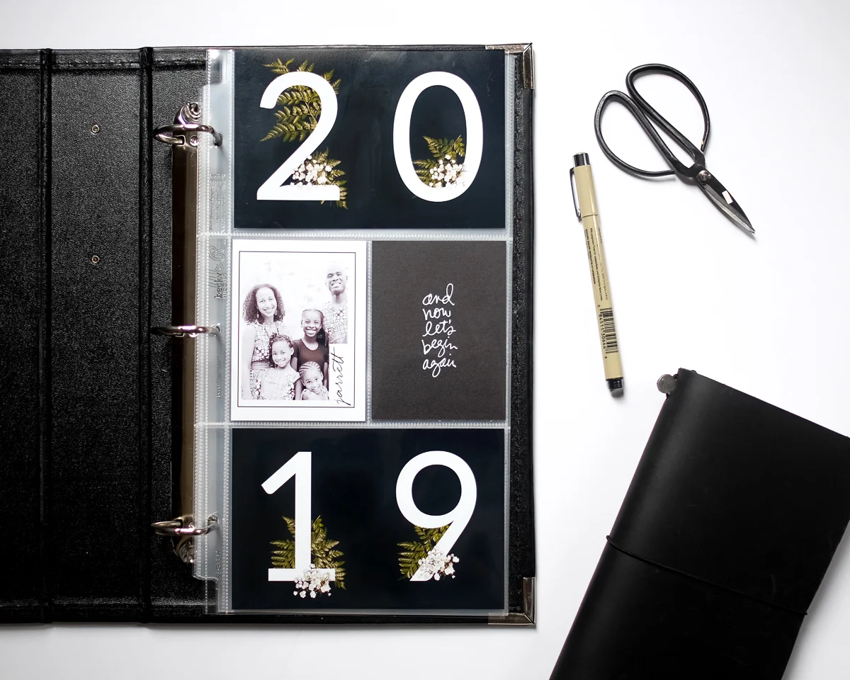 Azzari Jarrett | Project Life 2019 Title Page | 6x12 layout