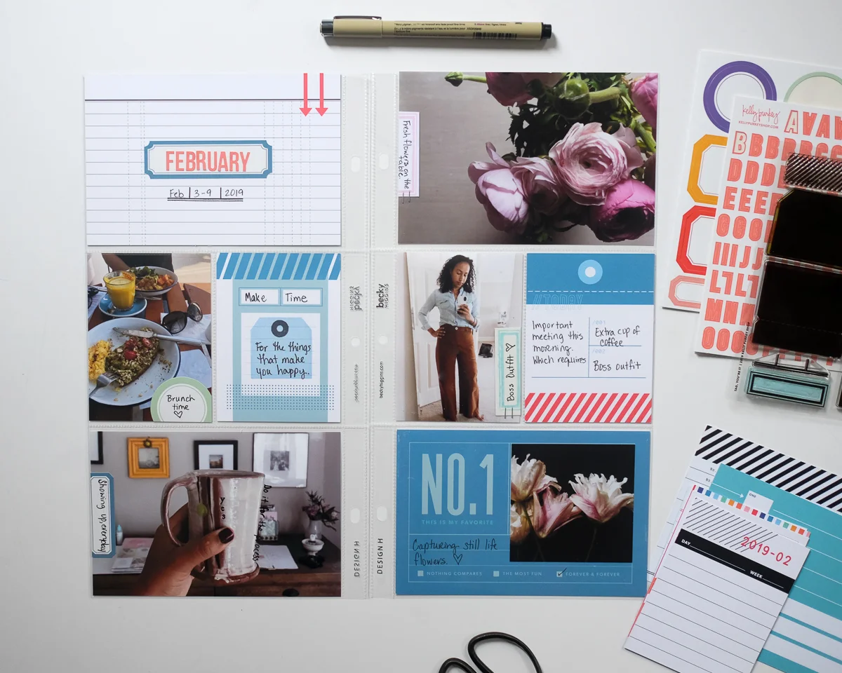 Documenting Project Life in a 6x12 album by Azzari Jarrett