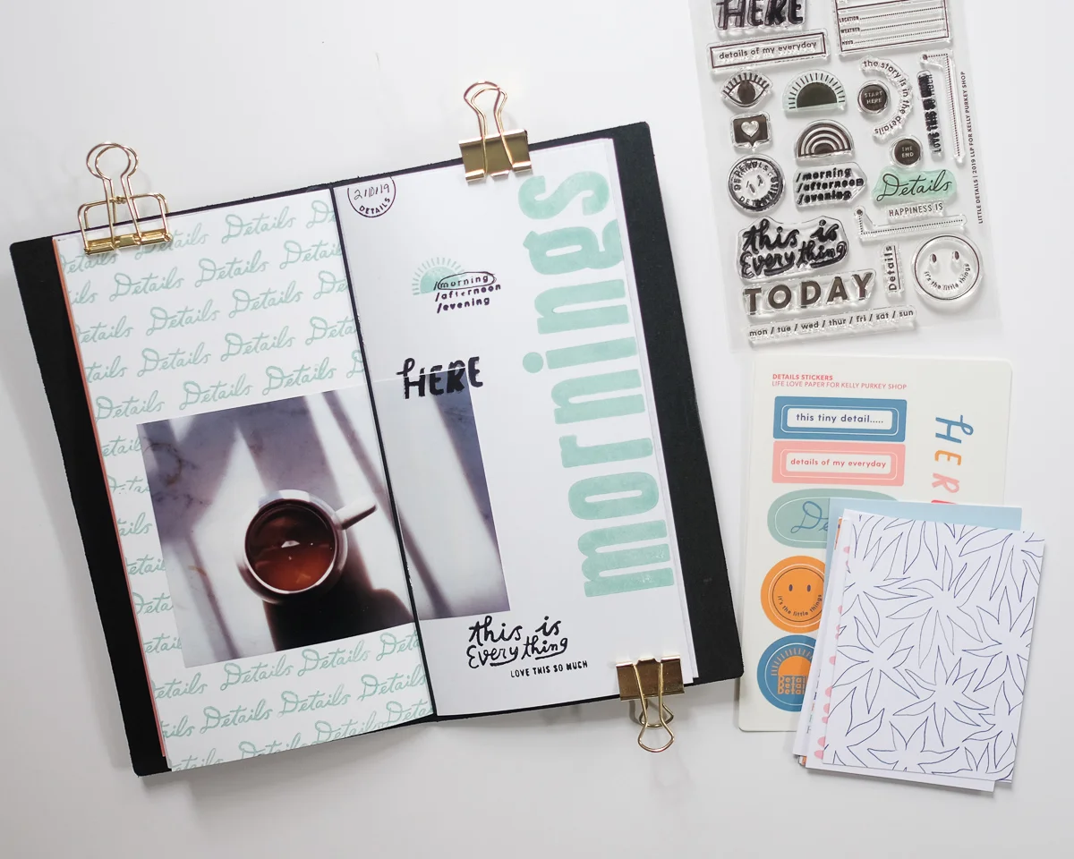 Traveler’s Notebook Details Layout by Azzari Jarrett
