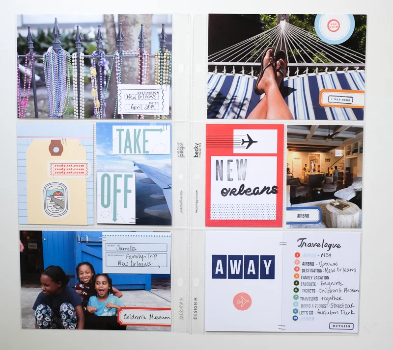 Azzari Jarrett Project Life 6x12 Layout | 6x12 pocket page layout | Kelly Purkey May 2019