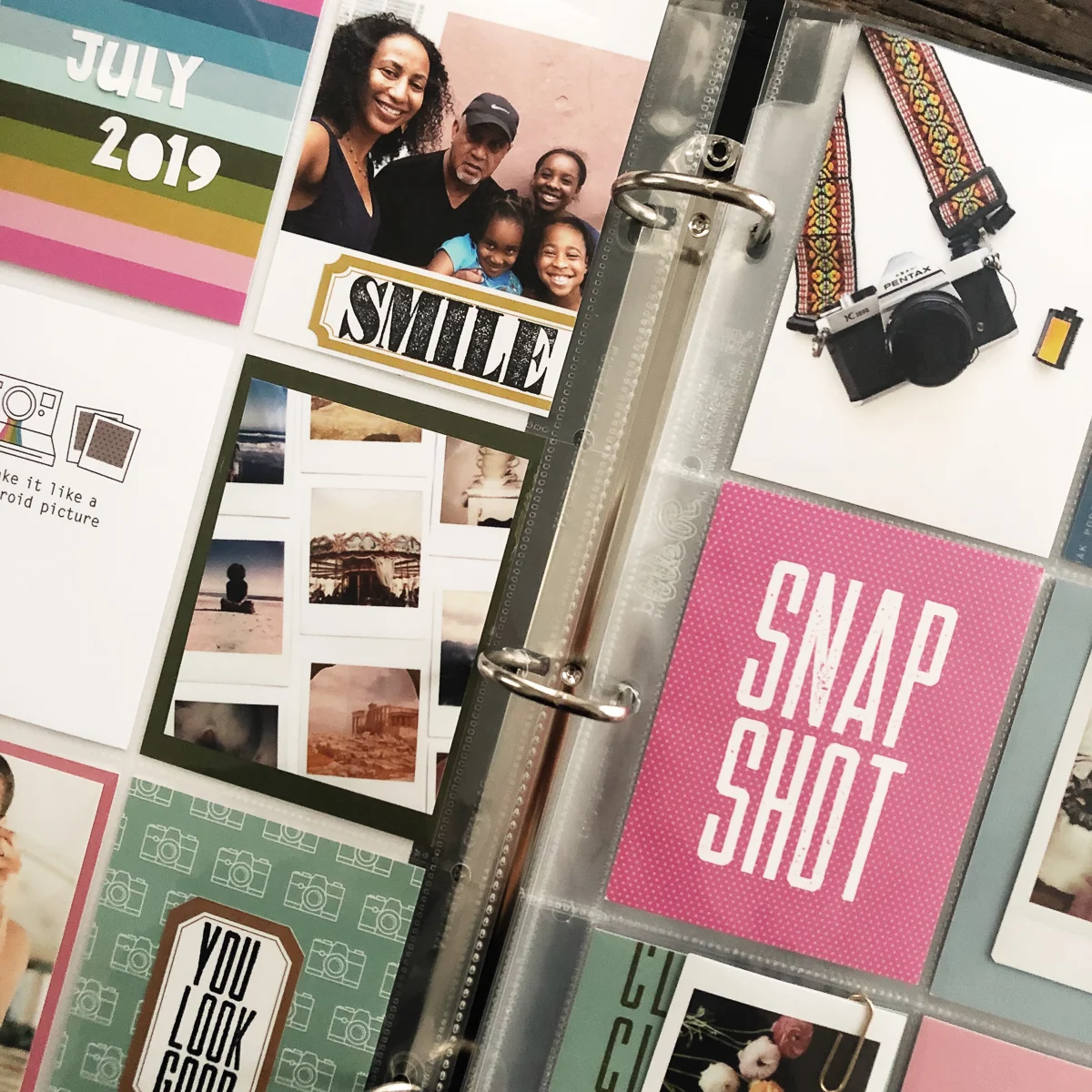 Azzari Jarrett | July 2019 Project Life Layout with Kelly Purkey Shop | 6x12 Project Life Layout