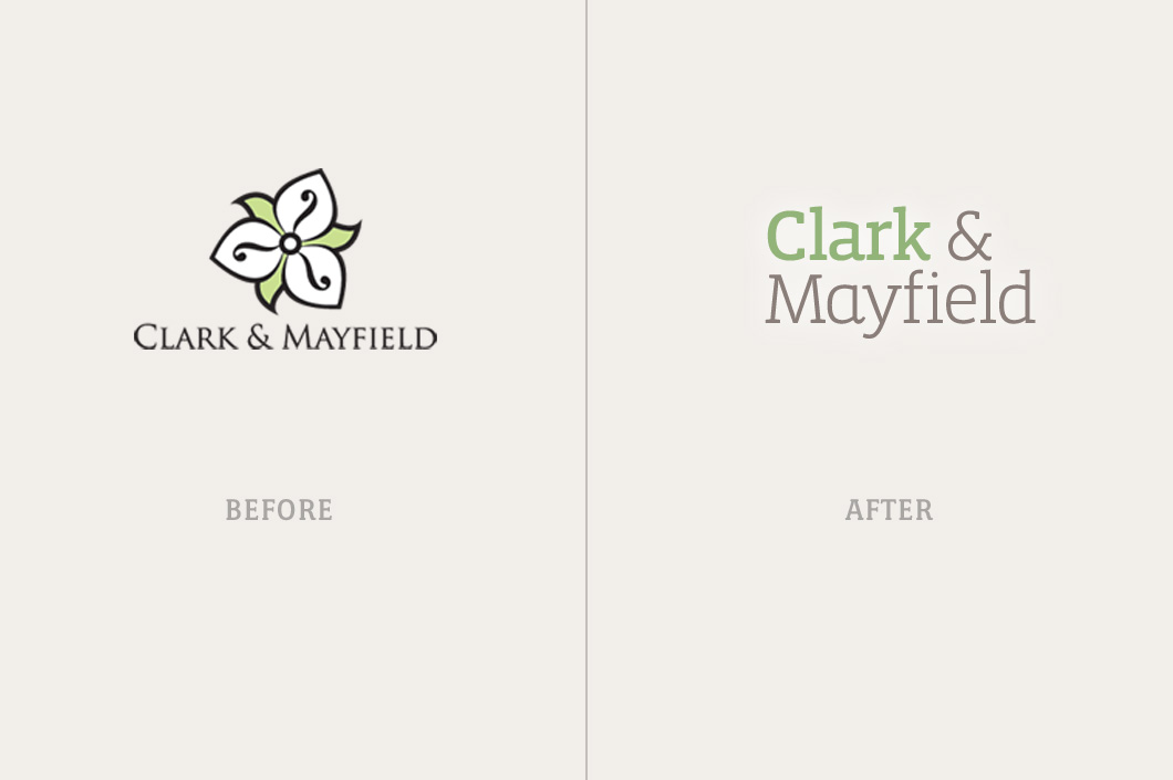  Before and&nbsp;after of logo 