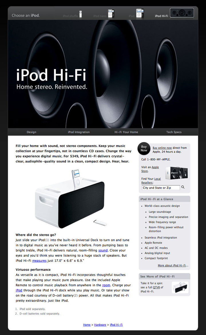 Apple iPod Hi-Fi — Andrew Khor