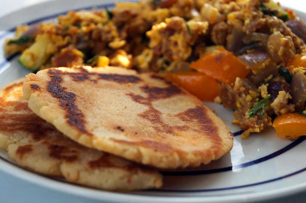 Coconut Flour Sopes (p. 67; paired with a breakfast scramble -- not in cookbook)