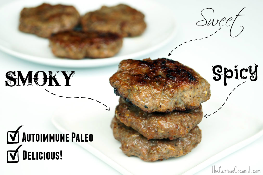 Smoky, Sweet, Delicious #AIP Maple Sage Breakfast Sausage // TheCuriousCoconut.com