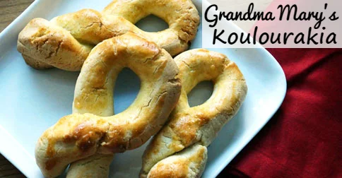 Grandma Mary's Koulourakia Traditional Greek Shortbread Cookies (grain-free, paleo option)