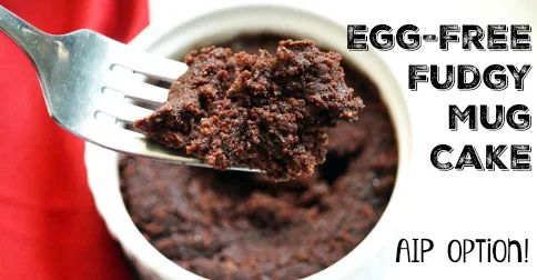 Egg-Free Fudgy Mug Cake (Paleo, AIP option) + Fair Trade Month