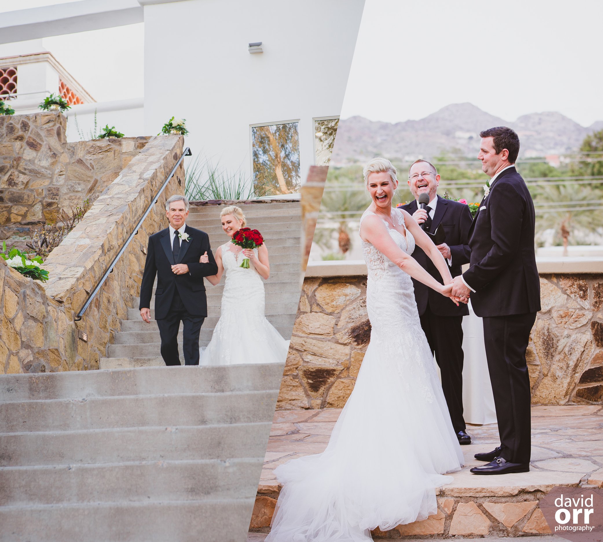 Wedding with views of Camelback Mountain in Scottsdale