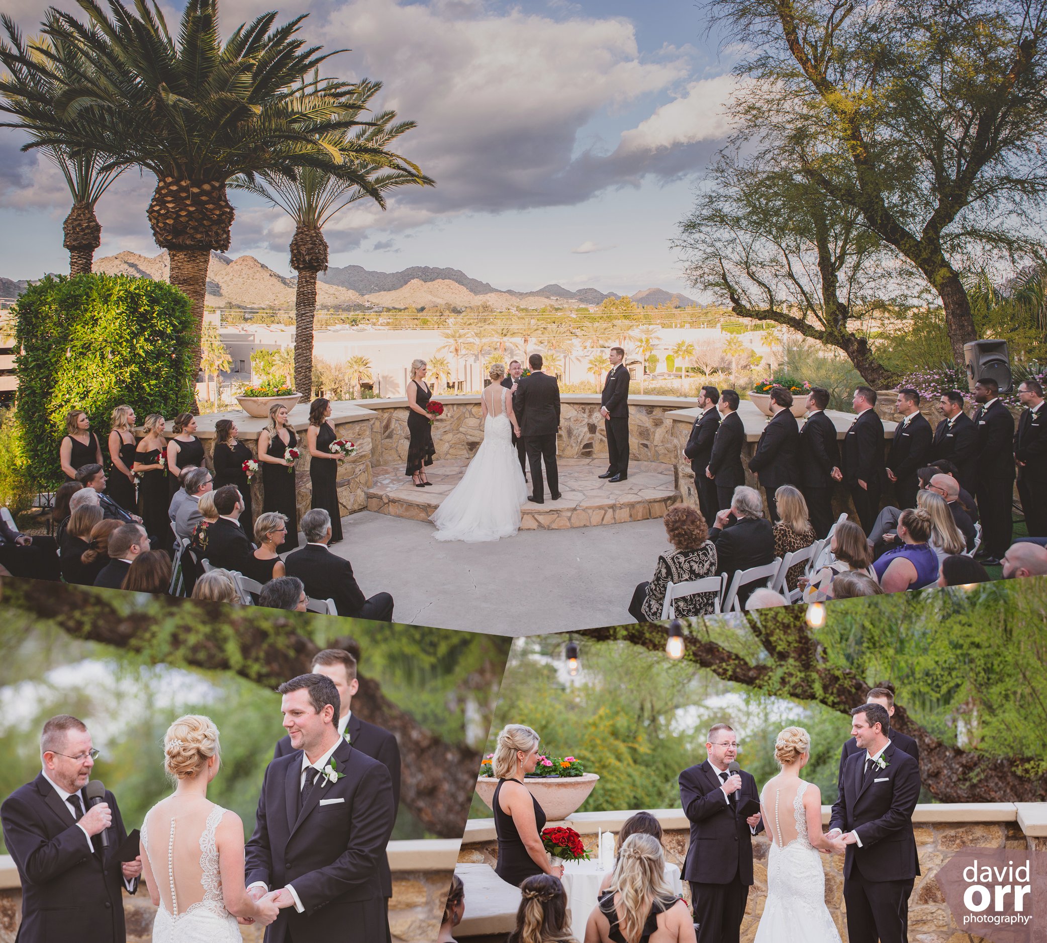 Camelback views during Scottsdale Wedding at Wrigley Mansion
