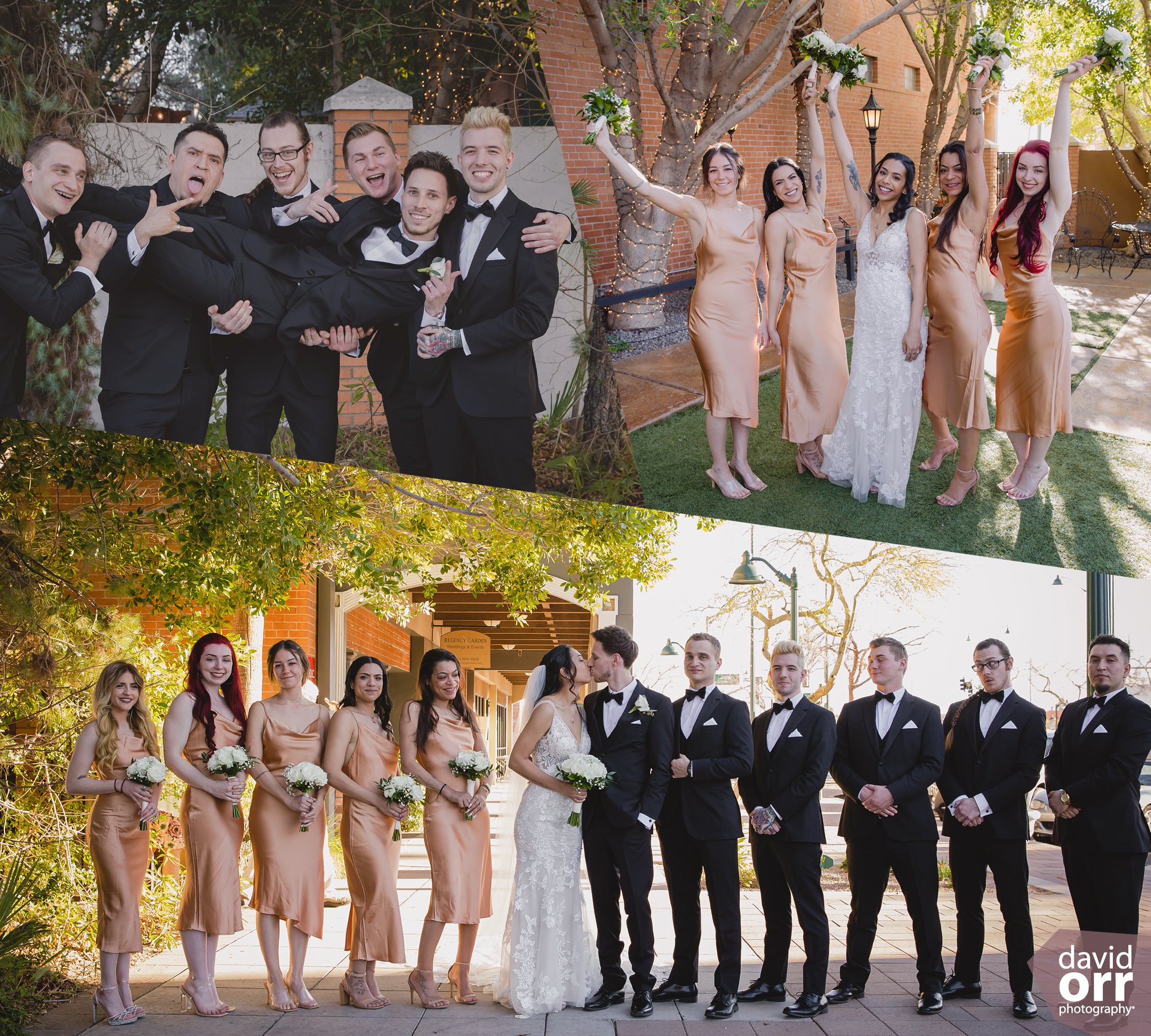 Wedding party portraits in Downtown Mesa!