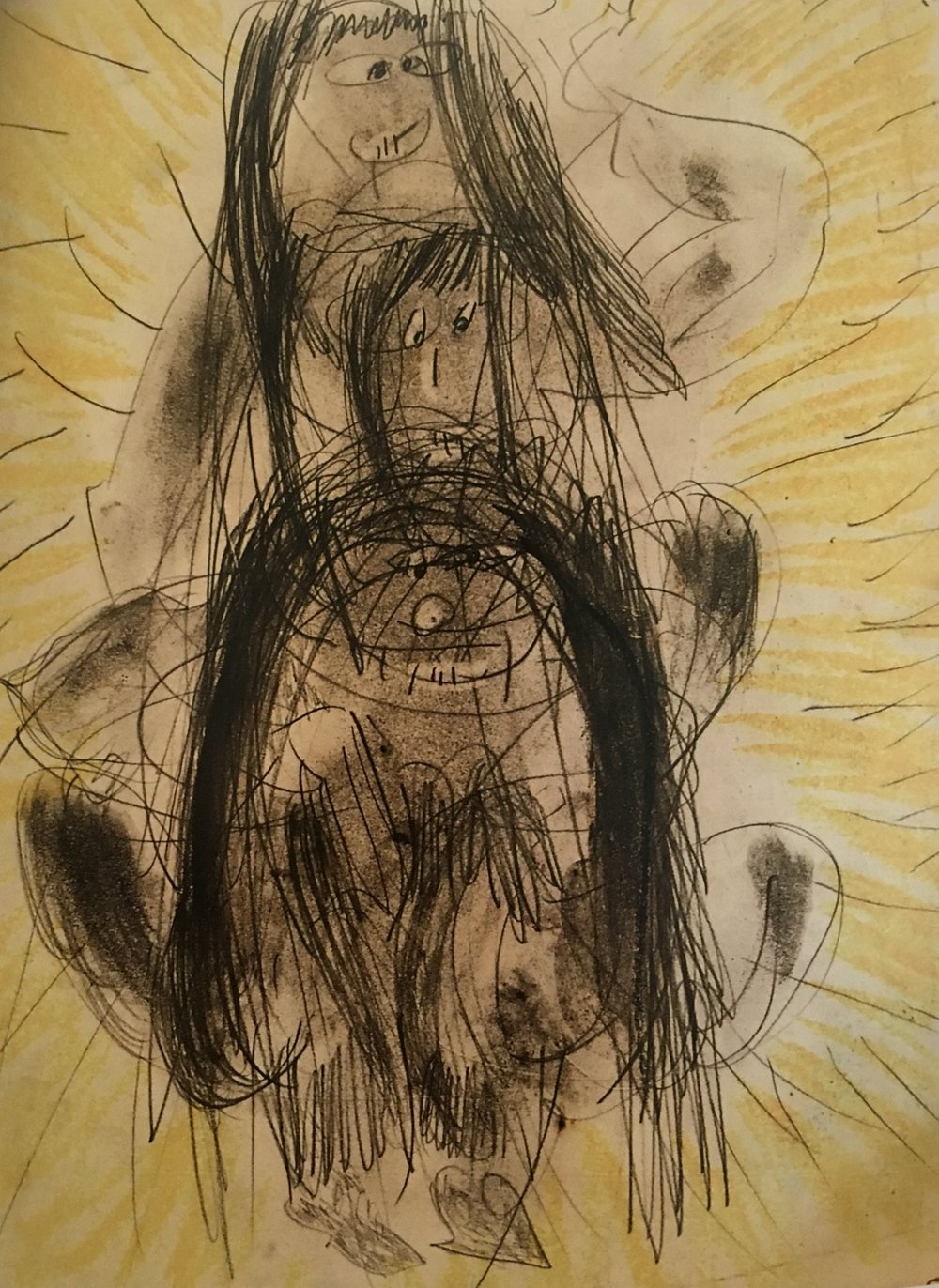 kerouac-drawing-oil-pastel-pencil-paper