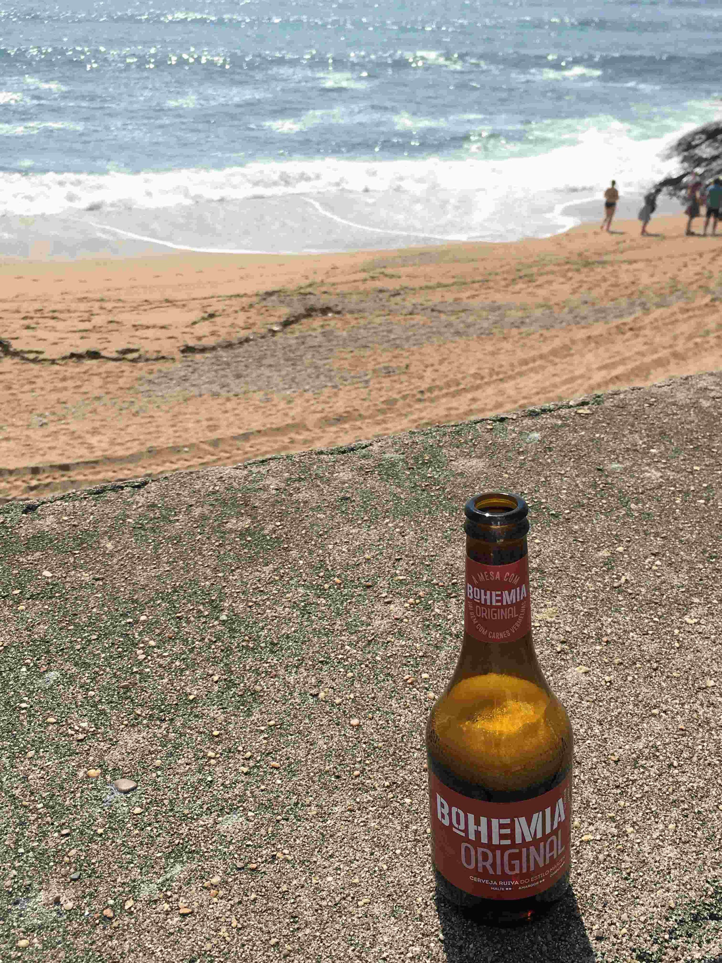 Bohemia beer by Praia dos Ingleses in Foz, Porto