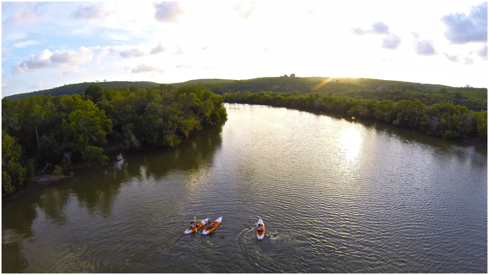 Kayak in the mangrove channels west of Kilifi.