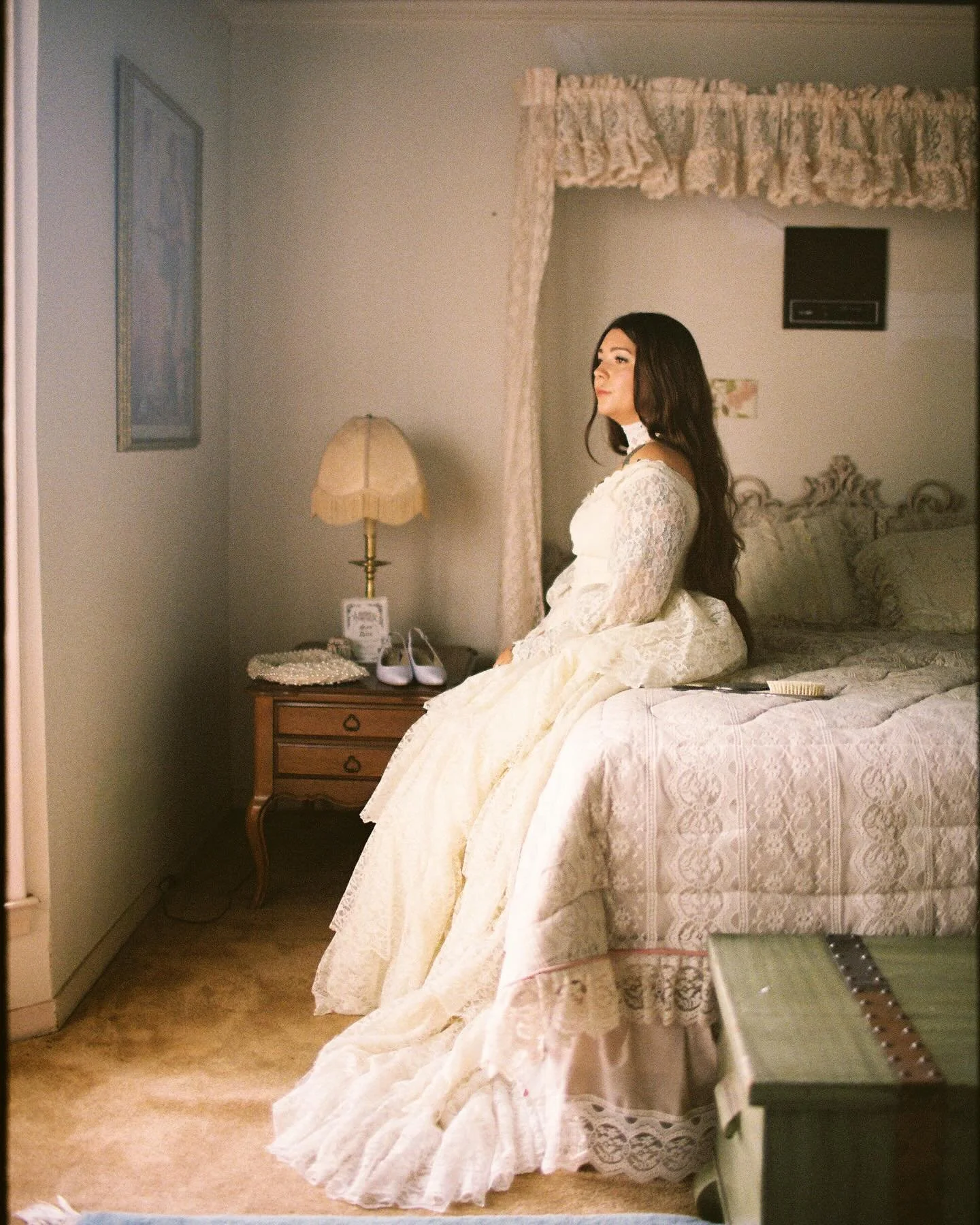 A teaspoon of Holli with hair like Juliet &mdash;in the pink bedroom on 35 mm&mdash;a day full of friends with helping hands. full of everything I love.