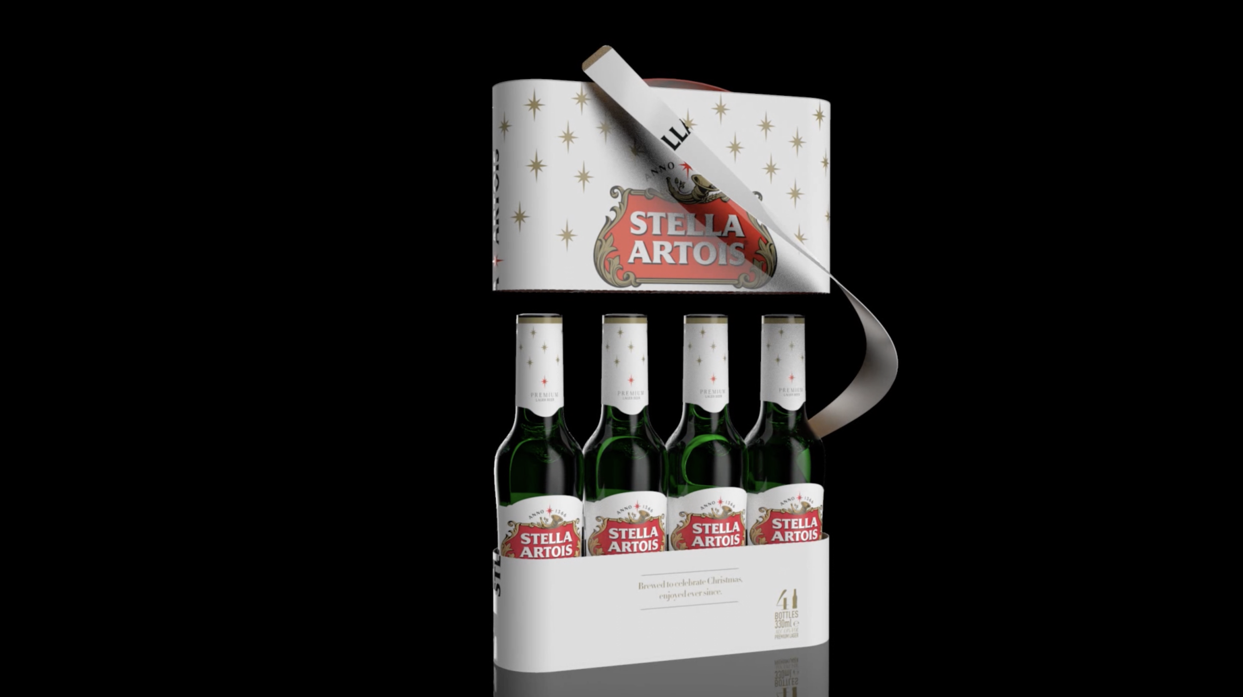 Opening ritual, reveals and displays bottles