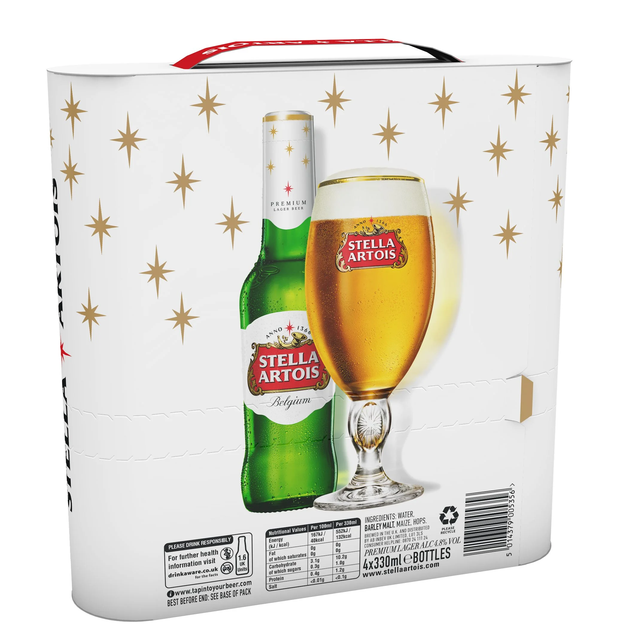 The Stella Artois 4 pack was piloted in the UK for the 2017 holiday season to great success.