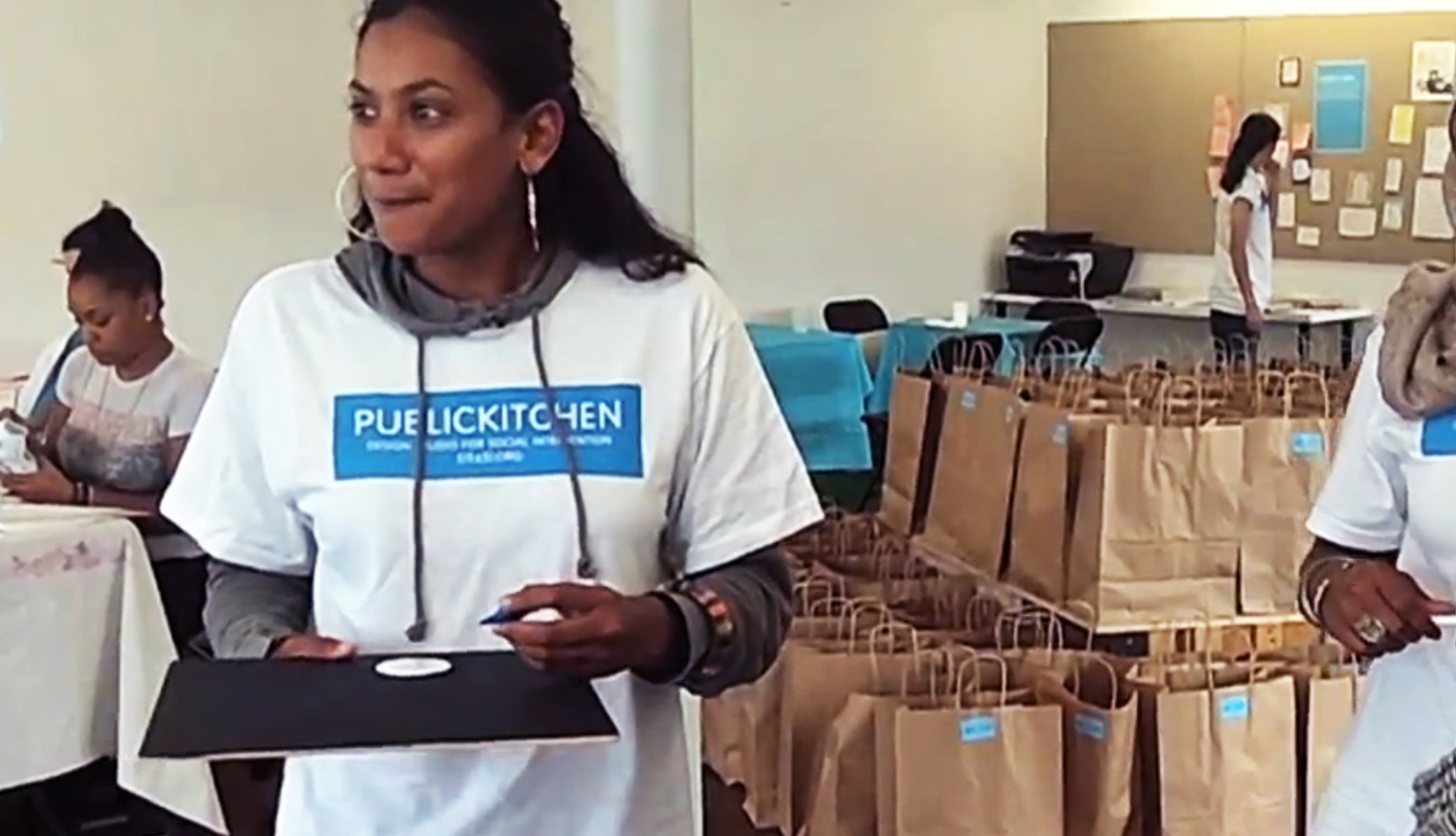 Participant in her PUBLIC KITCHEN t-shirt.