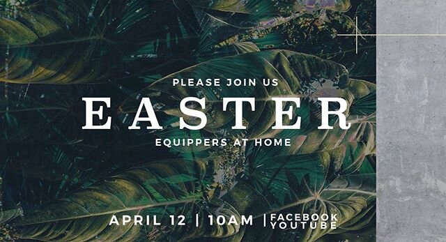 Tomorrow is Easter Sunday!! If you&rsquo;re looking for an online church service you and the whole family can enjoy and celebrate Resurrection Day, we got you! Join us tomorrow at 10am on our Facebook page,  Equippers Central Coast Church, or our You