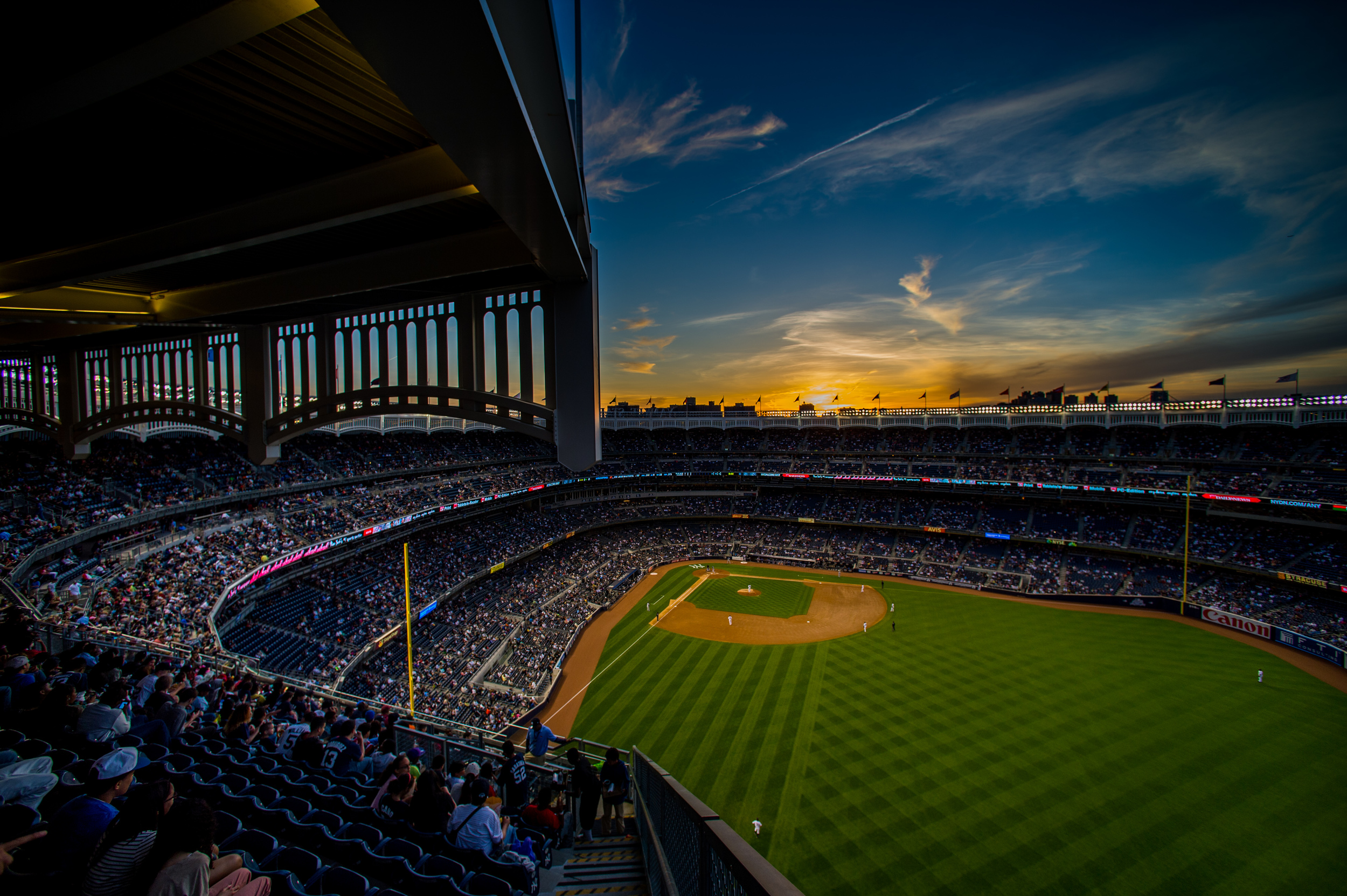 Evening at Yankee Stadium