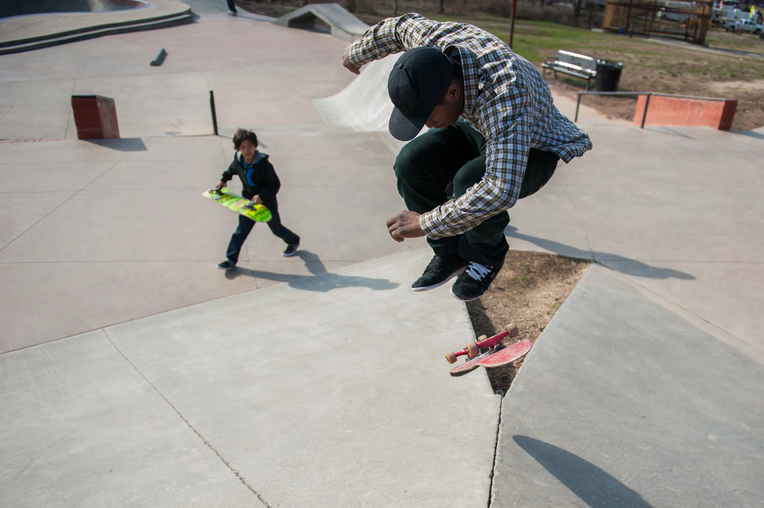 Don Henson tries to land a trick in Durham Central Park's Skatepark on Saturday Jan. 27, 2013.