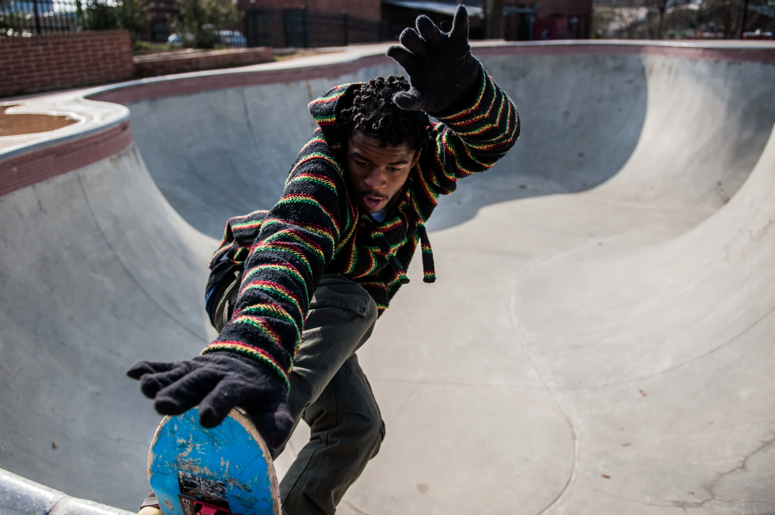 Jamal Evans skates again for the first time in a few years.