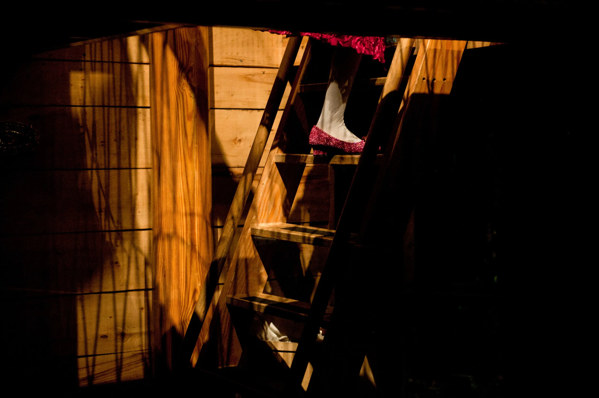 Magic shoes inside a magic ship.