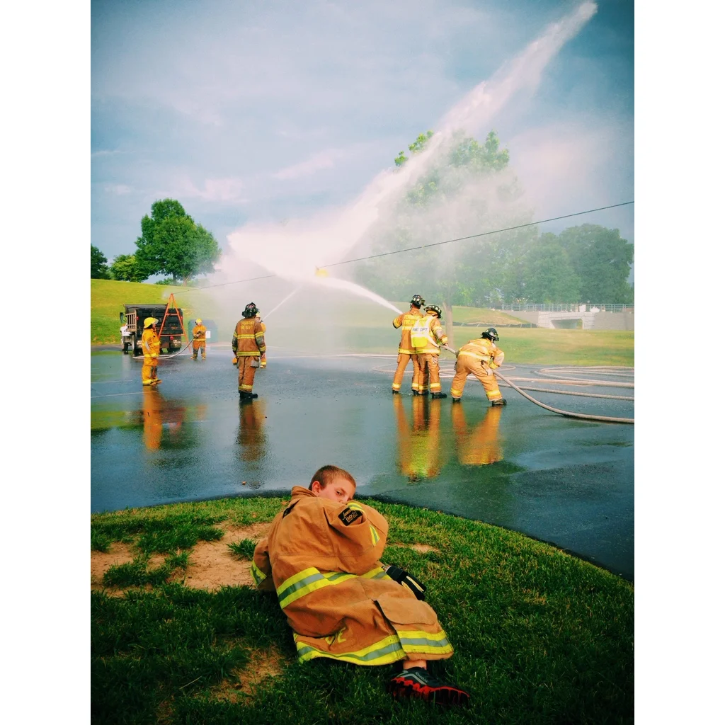  Dad's fireman jacket.  Ferdinand, IN. 