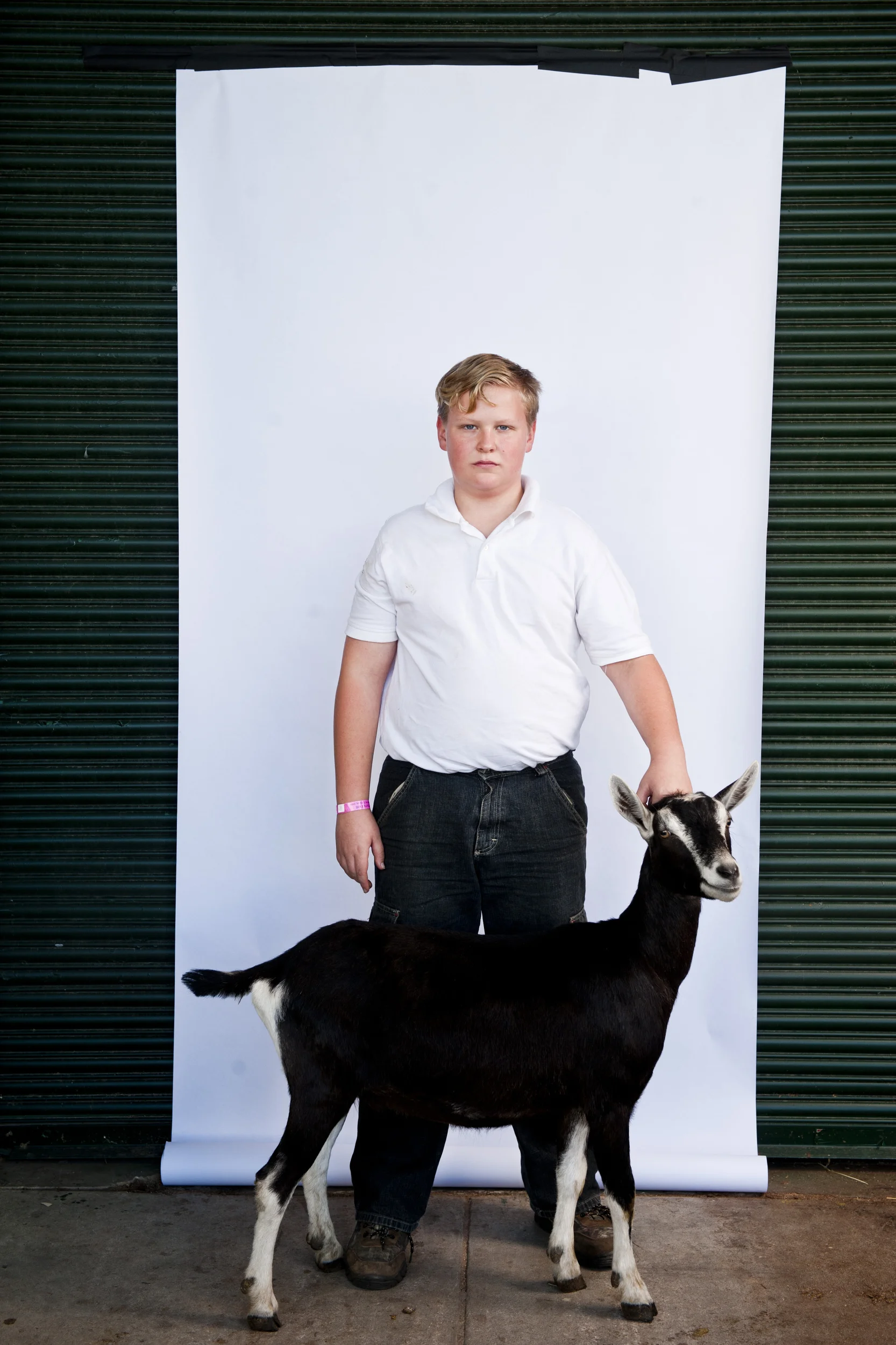  Joshua Seitter, 12, and Whiskey Lullaby stand&nbsp;for a portrait&nbsp;at the North Carolina State Fair on October 25, 2013. 