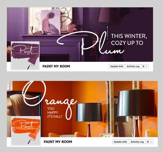 I tried showing him how FB could change easily with seasons, and recommended they go with Moo or something to get different colored paint biz cards for everyone, order the small batches every quarter.