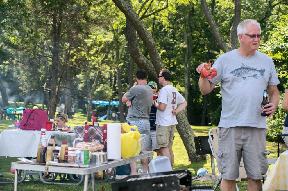 Picnickers at Greenwich Point Park, which encompasses 147 acres.
