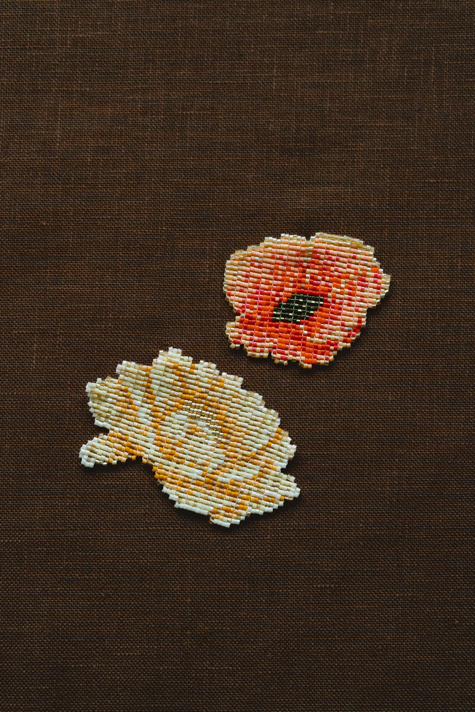 Commissioned, custom flower earrings