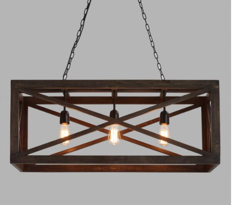 Another great option because of it's rustic classic design, great over a long rectangular table or kitchen island. $269.99