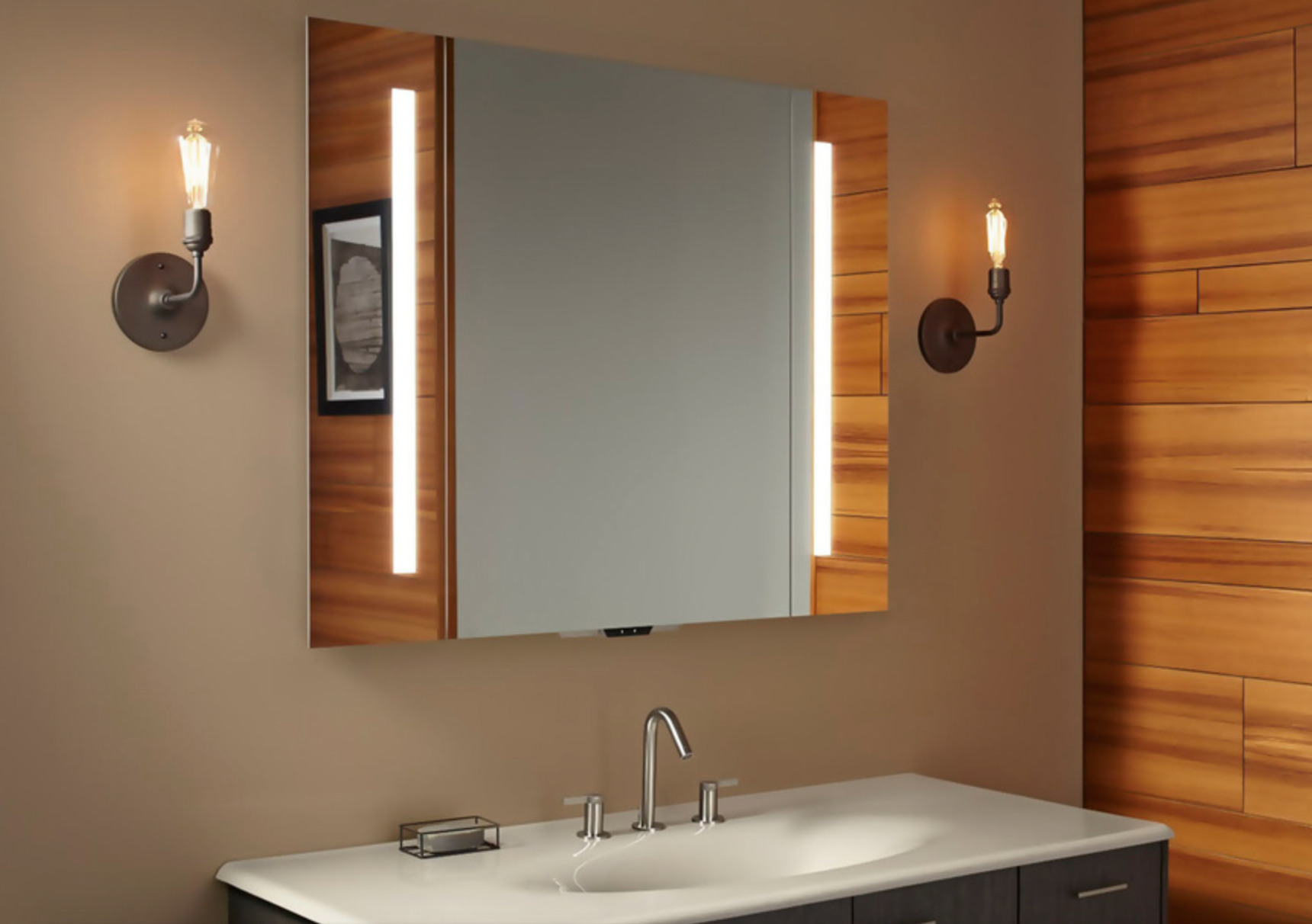 Kohler makes the Verdura mirror, out in March. No word on pricing yet.