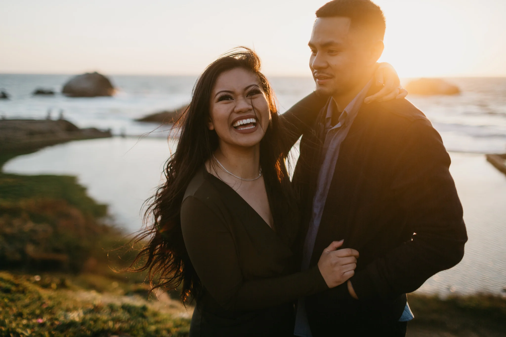 Lands End engagement session, Sutro baths engagement session, san francisco engagement session, west coast, ocean, sf, bay area photographer, melissa atle, northfern