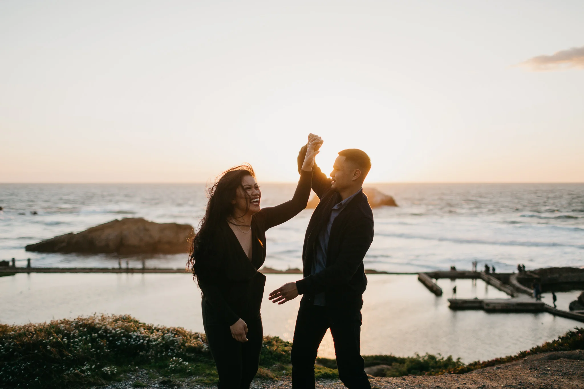 Lands End engagement session, Sutro baths engagement session, san francisco engagement session, west coast, ocean, sf, bay area photographer, melissa atle, northfern